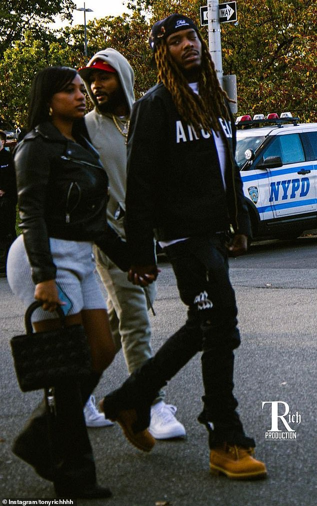 Rapper Fetty Wap was arrested on federal drug charges and was taken into custody at the Citi Field Stadium in New York City on October 28. He is pictured arriving at the festival shortly before his arrest. He was released on Friday